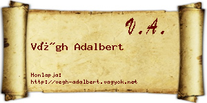 Végh Adalbert névjegykártya